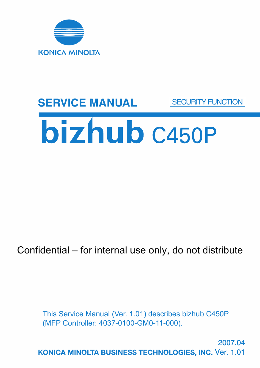 Konica-Minolta bizhub C450P SECURITY-FUNCTION Service Manual-1